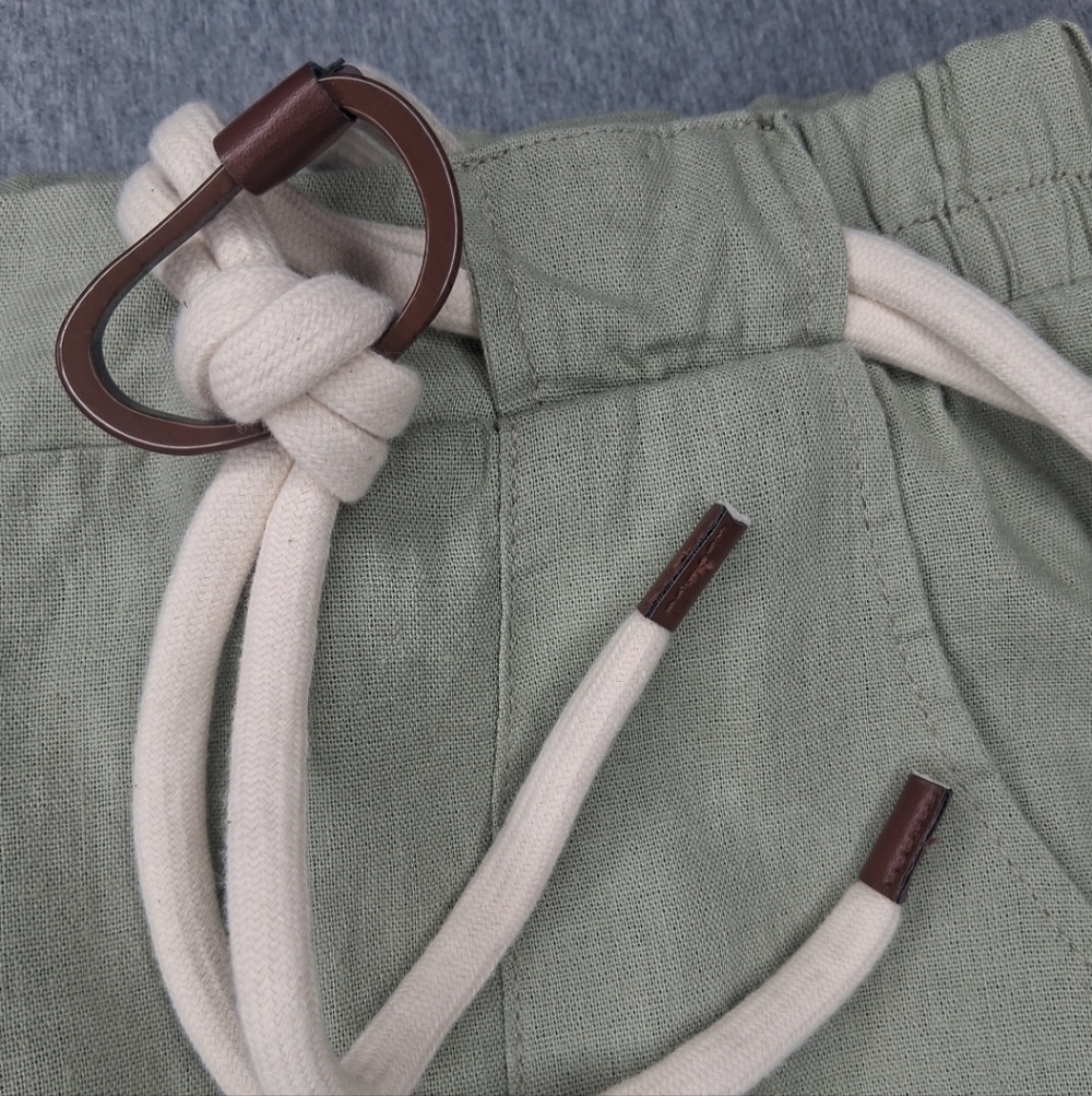 NWT It's Fashion Linen Blend Belted Pants Wide Leg Career Casual Summer Resort - Picture 7 of 15
